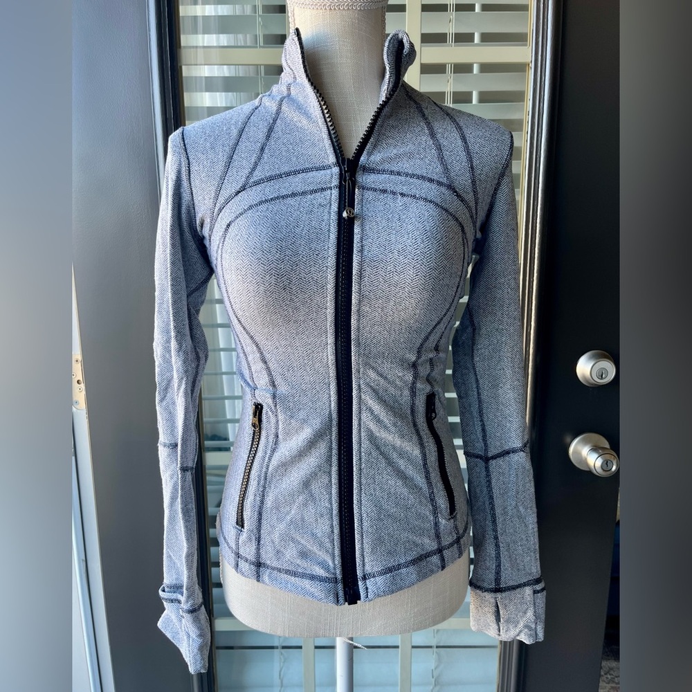 Lululemon Define Jacket - Heathered Herringbone Black White - Picture 5 of 9